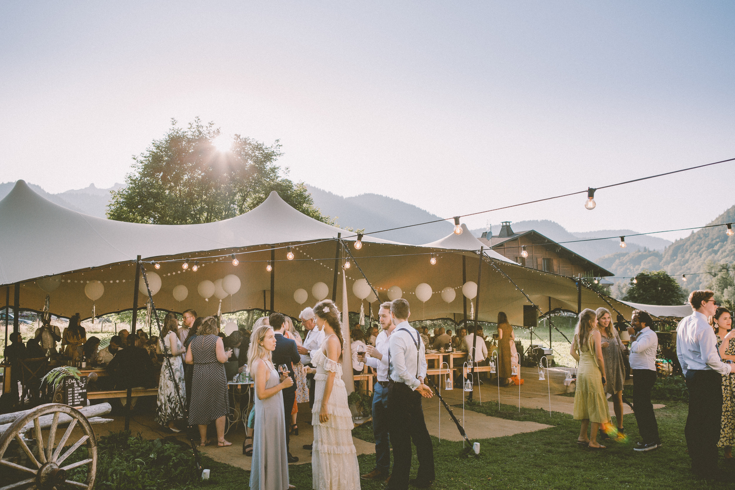 Beach wedding setup