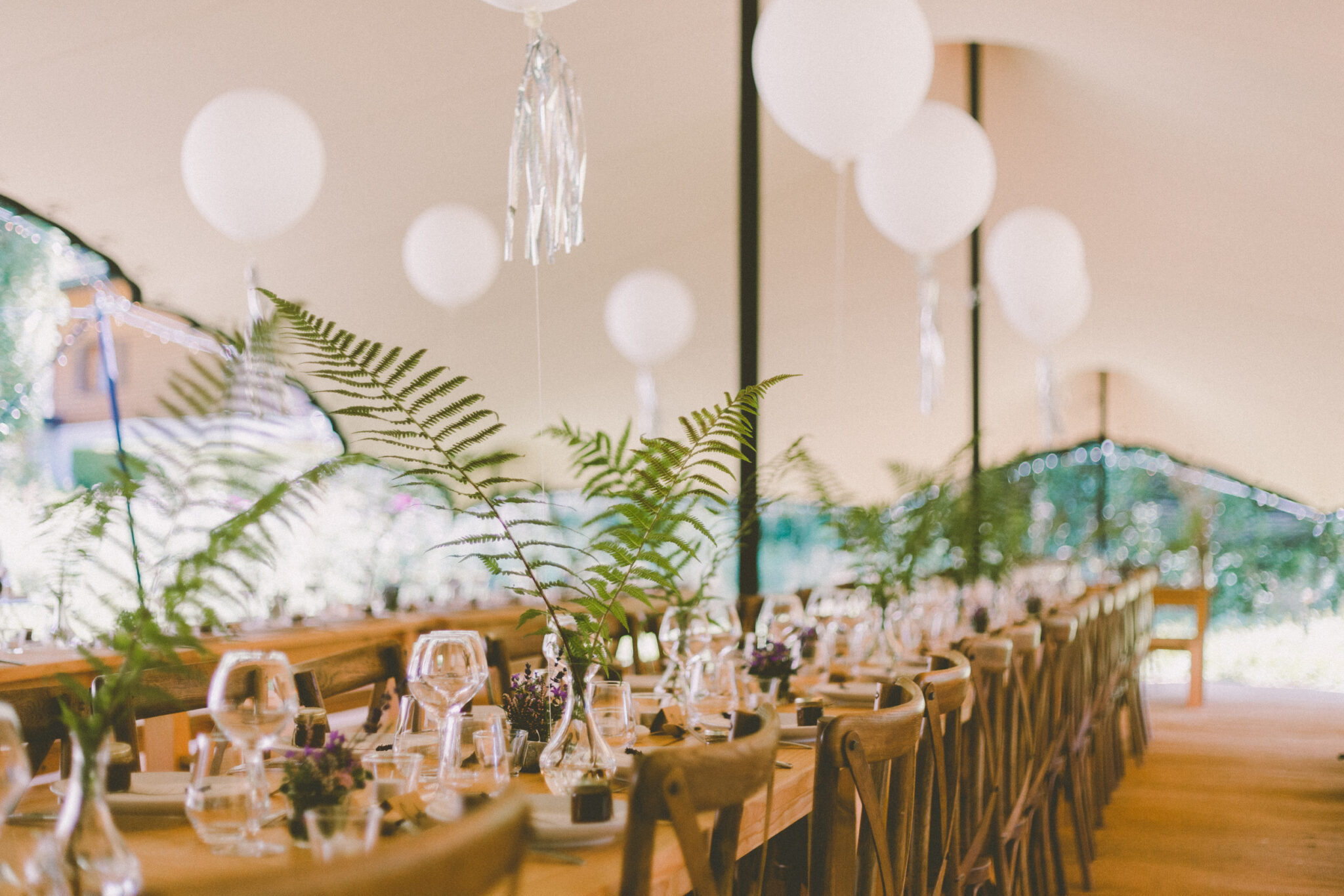 Outdoor wedding tent